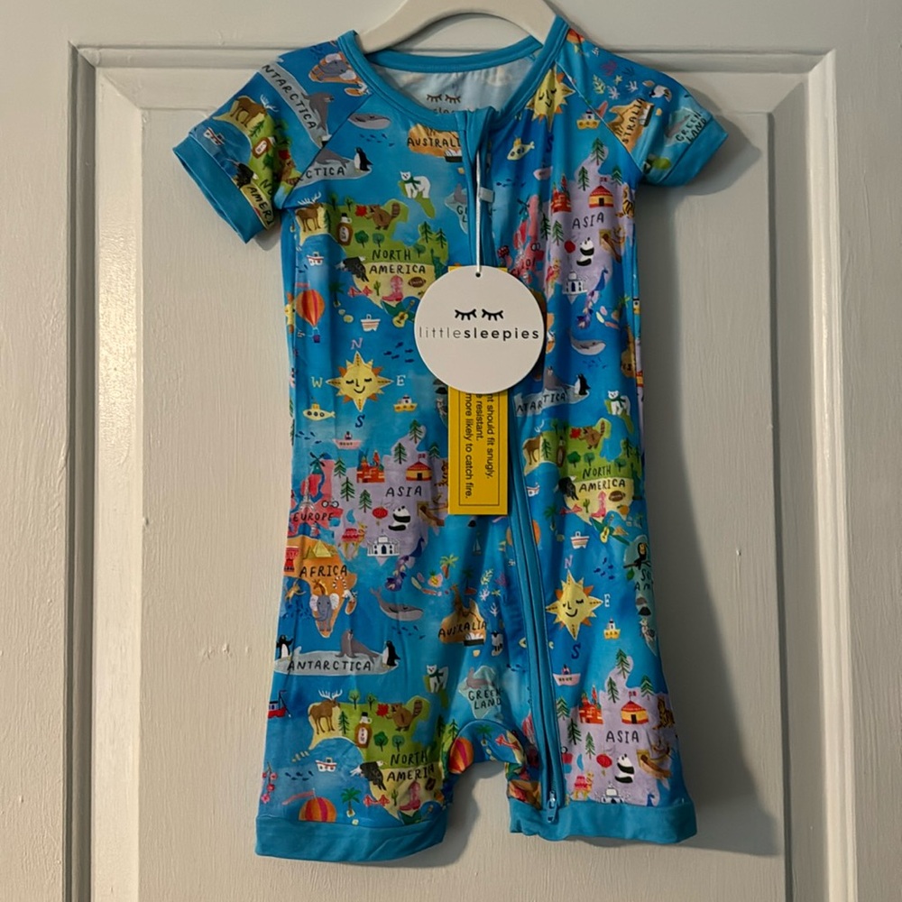 Little Sleepies Around the World Shorty Zippy NWT